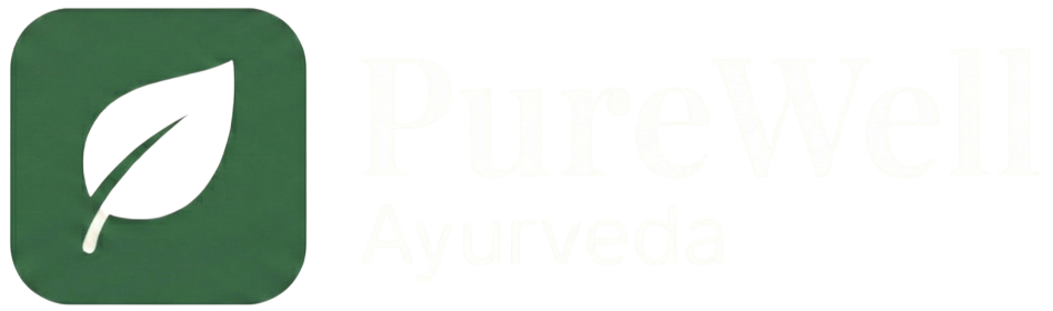 Purewell Ayurveda logo White