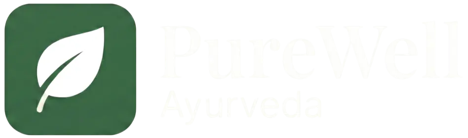 Purewell Ayurveda logo White